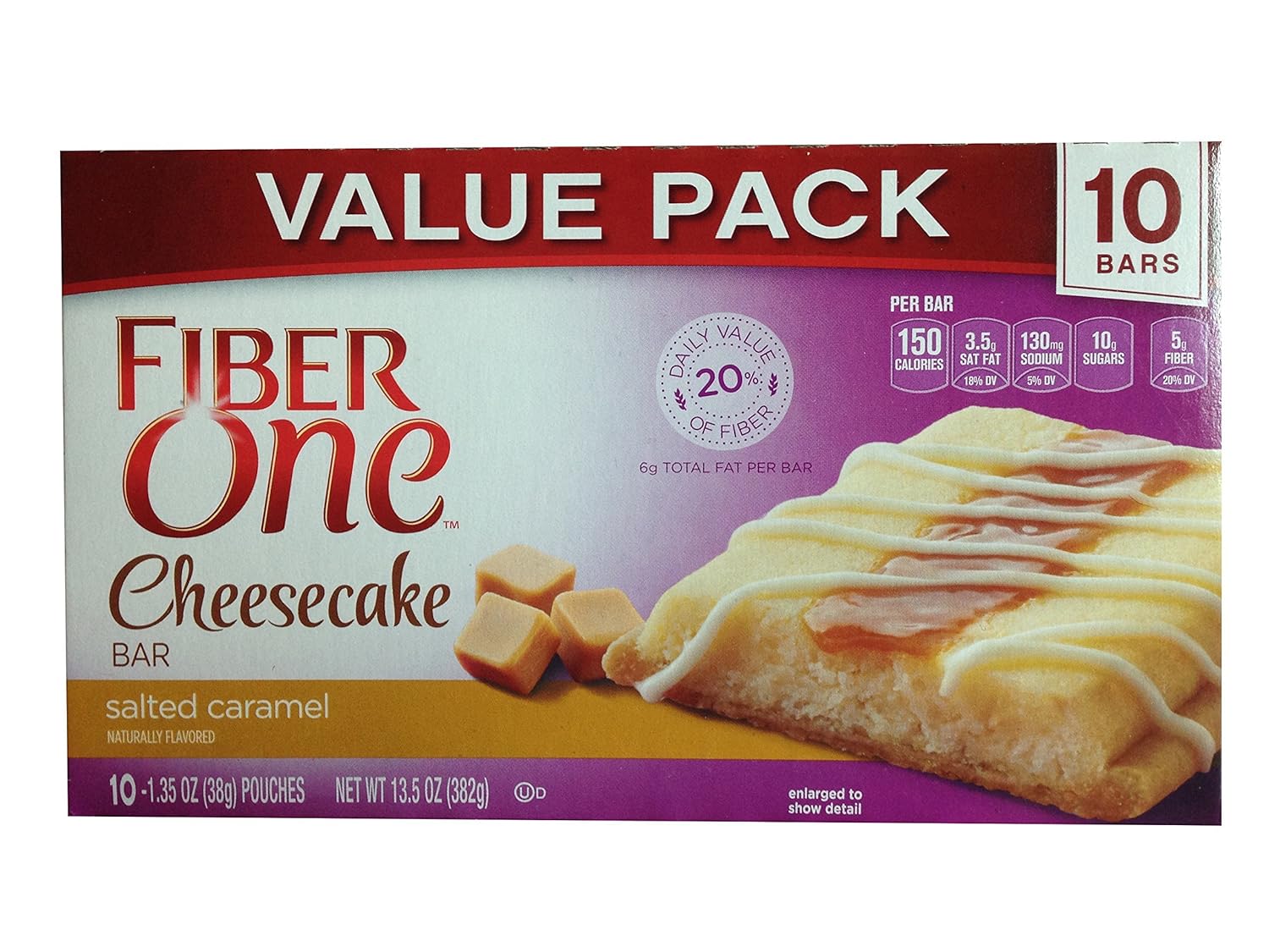 Fiber One Cheesecake Bars, Salted Caramel, 13.5 Oz Amazon.co.uk Grocery