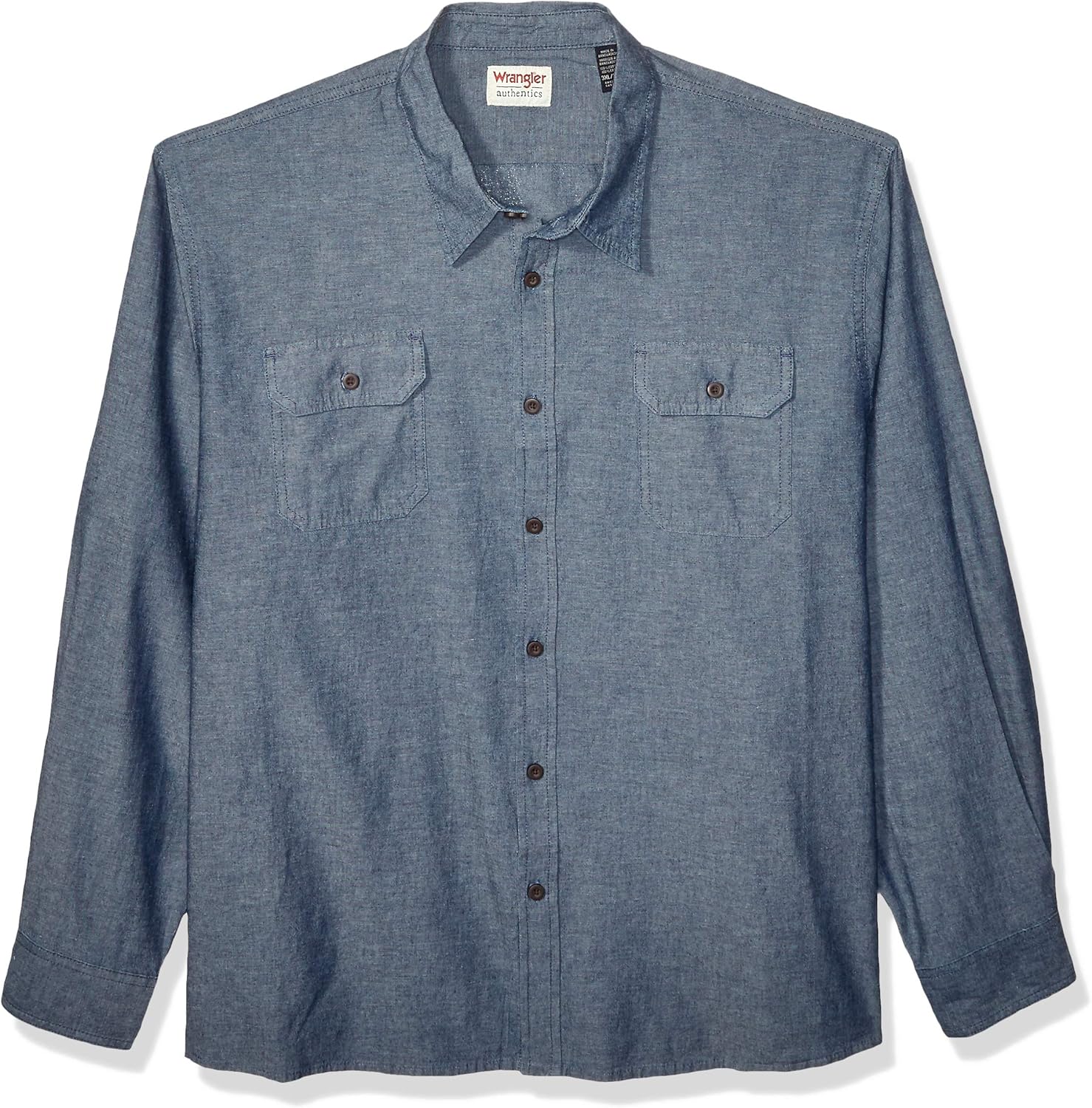 Wrangler Authentics Men's Long Sleeve Classic Woven Shirt at  Men’s Clothing store