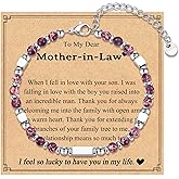 IKIATY Mothers Day Gifts for Women: Aunt, New Mom, Mother-in-Law, Bonus Mom, Tiny Stone Bracelets - Birthday & Christmas Jewelry