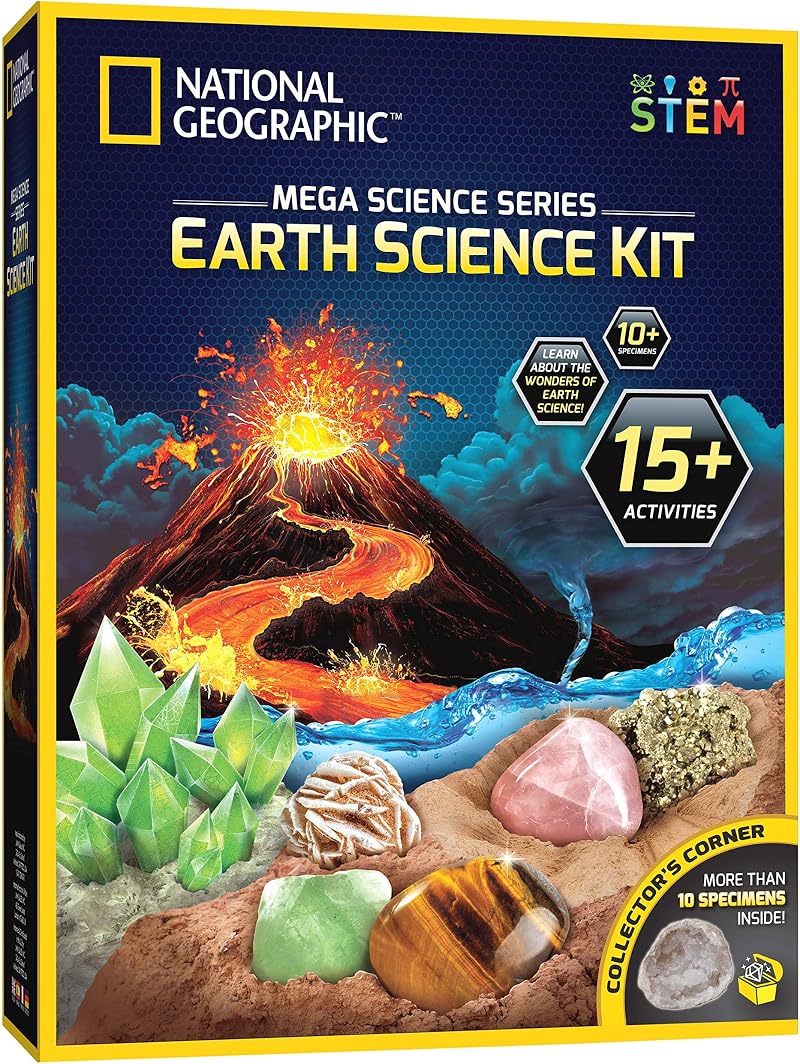 National Geographic Earth Science Kit Blue Marble 15+ STEM Experiments Crystal