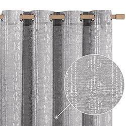 jinchan Boho Curtains Linen Blend Curtains for