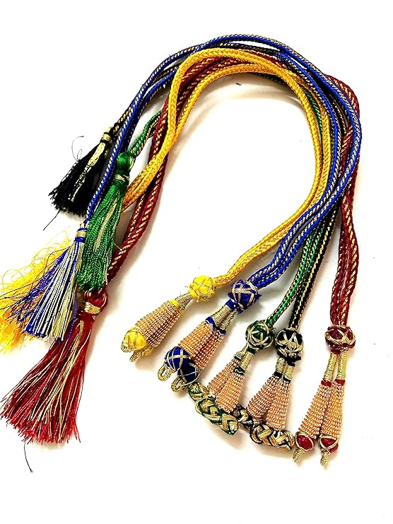 Khushi Handicrafts 5 Pieces Necklace Back Rope Dori for Silk Thread