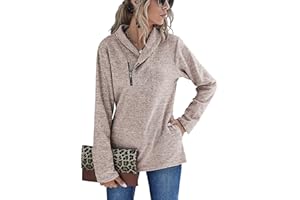 Romanstii Quarter Zip Sweatshirt for Women Fall Long Sleeve Cowl Neck Top 2025 Fashion Pullover with Pockets