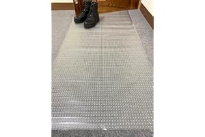 Ottomanson Non-Slip Rug Carpet Protector - Waterproof Clear Vinyl Floor Runner Mat for Hallway, Entryway, Office, 26" x 9'