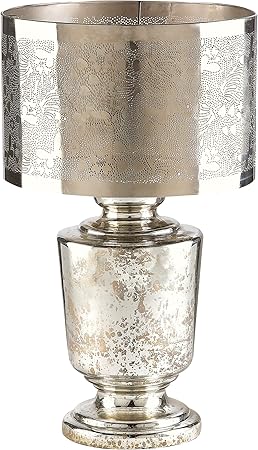 Lazy susanmercury lámpara de vidrio con visualización de perforado