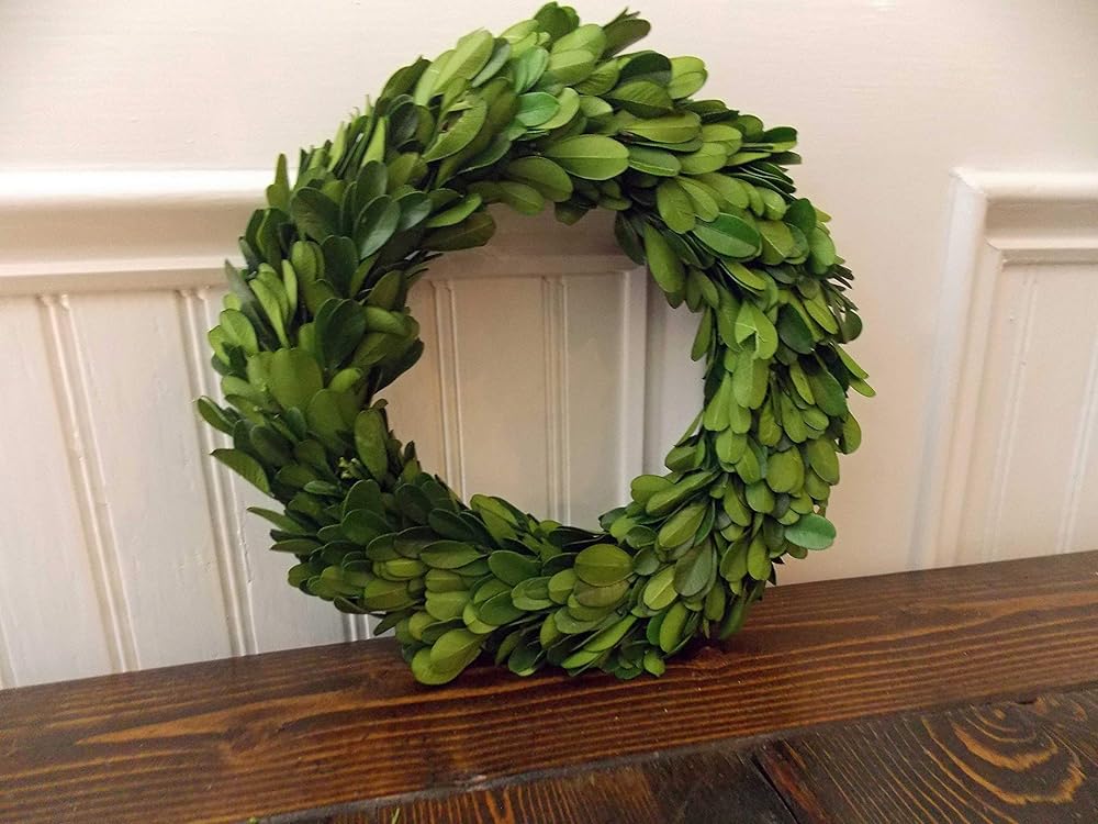 6 Inch Small Mini Preserved Boxwood Wreath Candle Ring