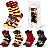 Harry Potter Gifts for Kids, Teenagers and Women, 5 Pack Soft Luxury Crew Socks in Collectible Keepsake Gift Box, US Size 4‑9