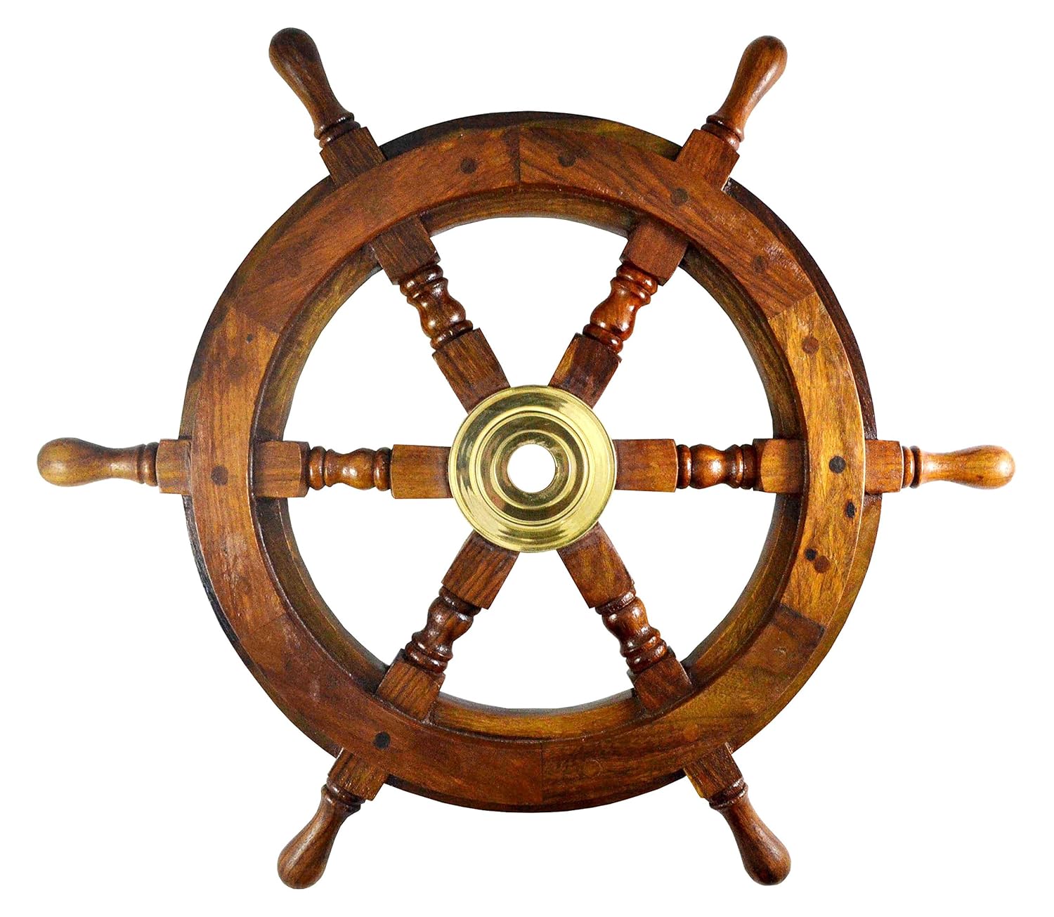 Ship Wheel Ships Steering Boat Pirate Captains Nautical Decor Wooden 18