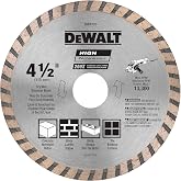 DEWALT Diamond Blade for Masonry, Dry Cutting, Continuous Rim, 7/8-Inch Arbor, 4-1/2-Inch (DW4725)