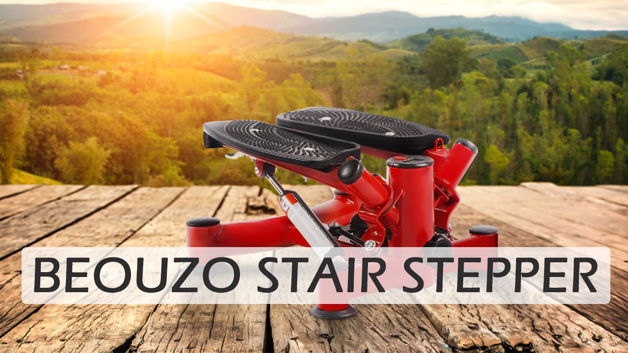 BEOUZO-Fitness-Stair-Stepper-for-Women-and-ManMini-Stepper-Fitness-Cardio-Exercise-TrainerHeight-Adjustable-StepperTwisting-MachineStepper-Exercises-Equipment-with-LCD-Monitor-and-Resistance-Bands