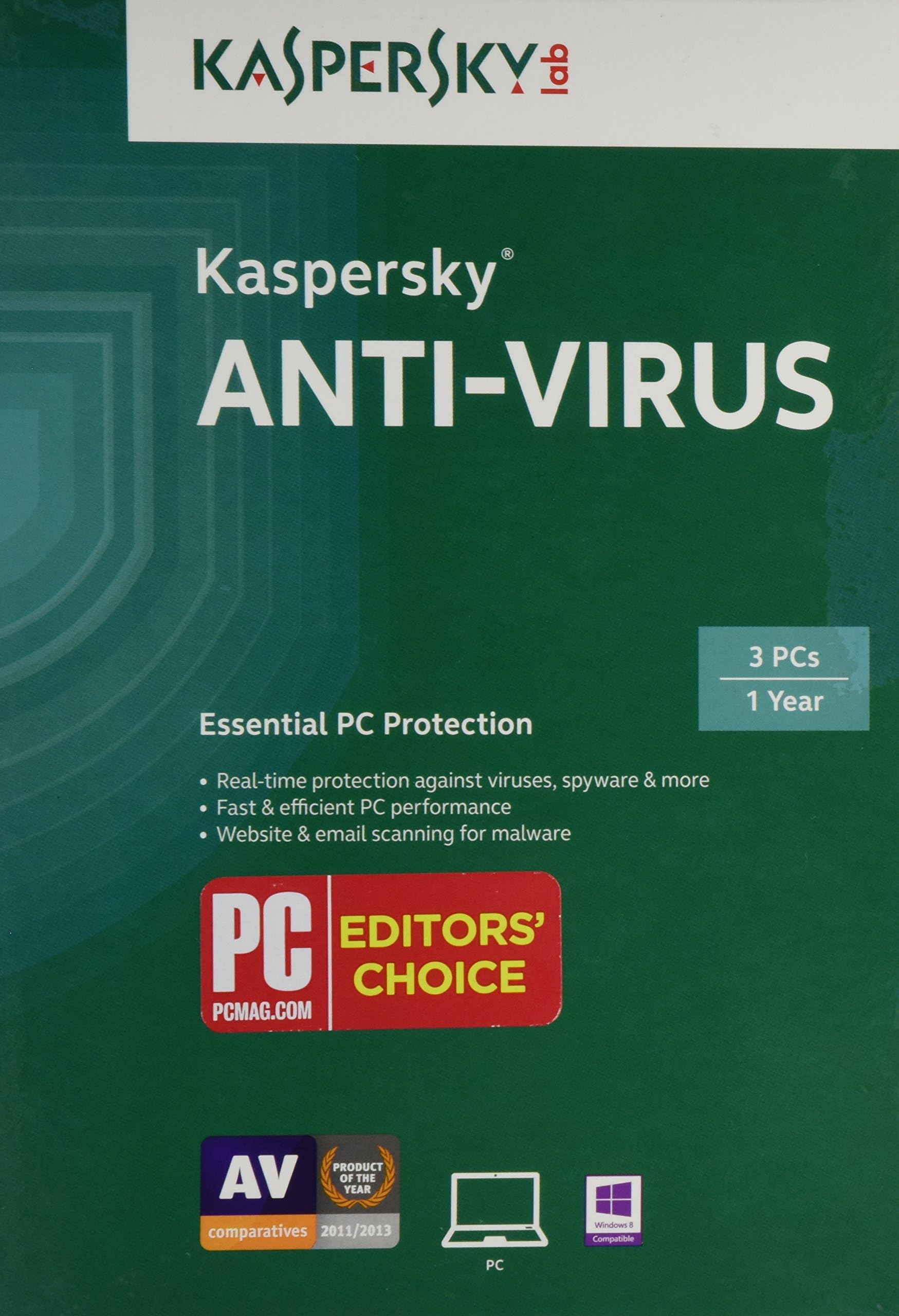 Kaspersky Anti Virus 2015 | 3 Devices | Pc Disc