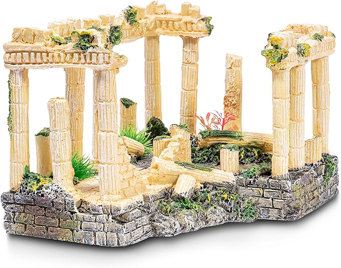 Aquatic Roman Square Pillars Aquarium Fish Tank Ornament Decoration Amazon.co.uk Pet