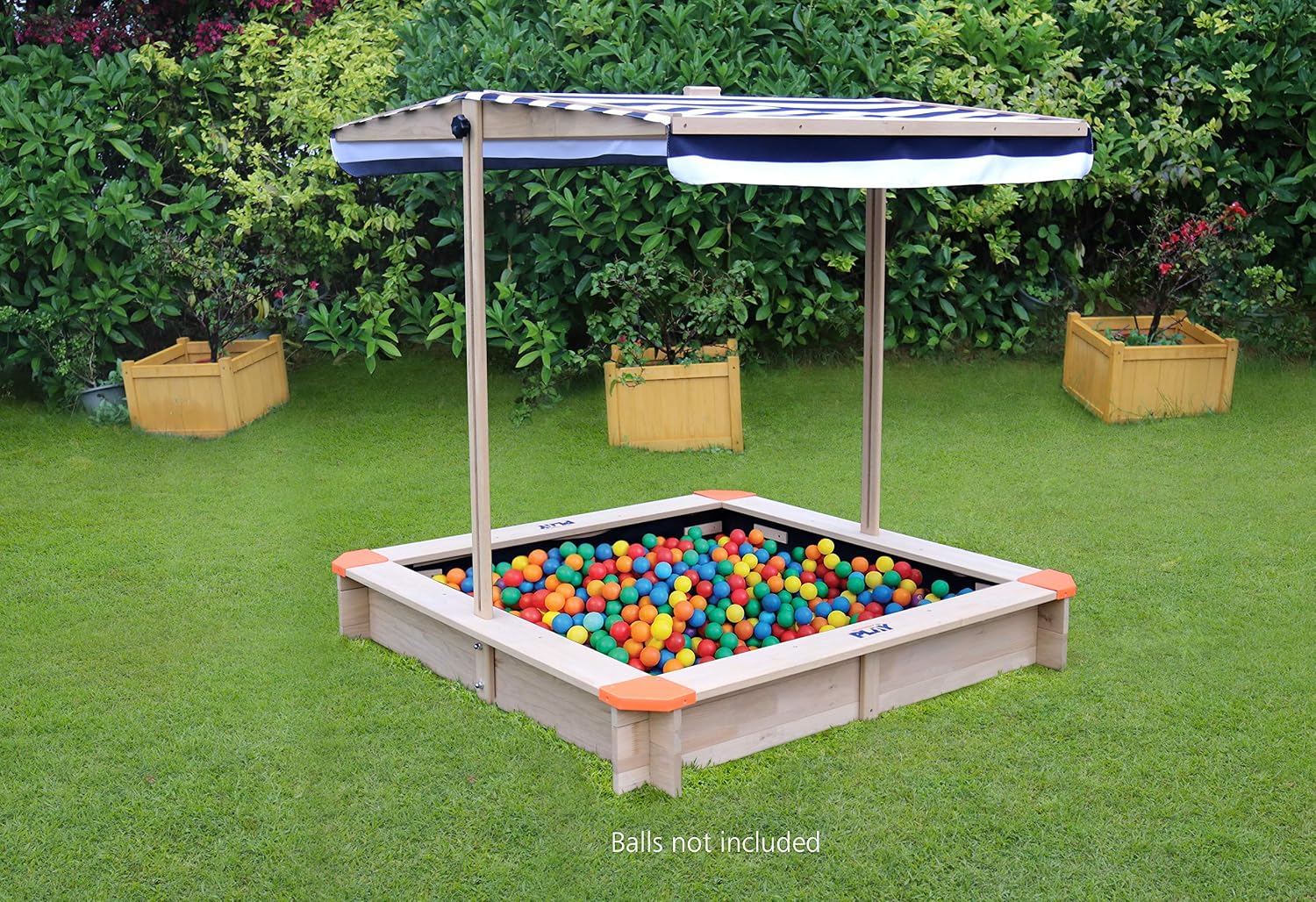 Hedstrom Sand and Ball Pit, Outdoor Fun for Kids Tilting Canopy, Sustainable Fir Wood Construction, Bench Surround