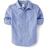 Gymboree boys And Toddler Long Sleeve Linen Button Up Shirt