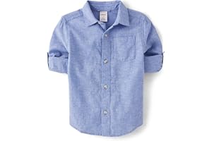 Gymboree boys And Toddler Long Sleeve Linen Button Up Shirt