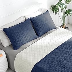 Easy-Going King Size Reversible Quilt Set with 1
