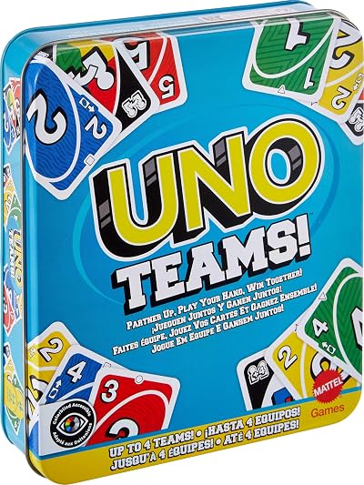 Mattel Games UNO Teams Card Game for Kids Families Two Teams