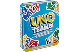 Mattel Games UNO Teams Card Game for Kids, Adults & Family Night, Parties & Travel with Special Rules (Amazon Exclusive)