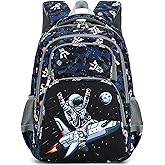 abshoo Cute Astronaut School Backpack For Boys Elementary Kindergarten Kids School Bag (Astronaut Navy Black)