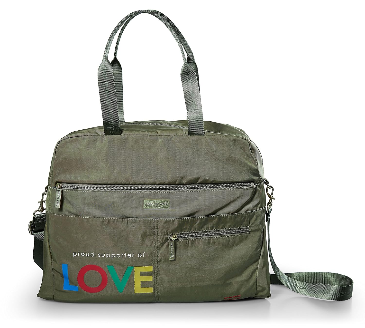 peace love world luggage
