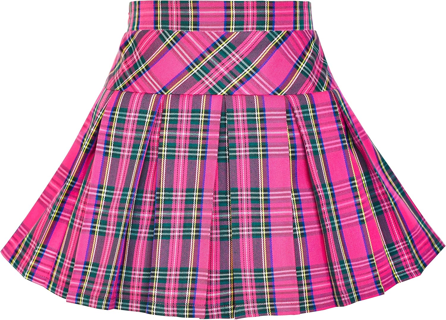 Sunny Fashion Girls Skirt Back School Uniform Red Tartan Skirt Size 6-14: Clothing