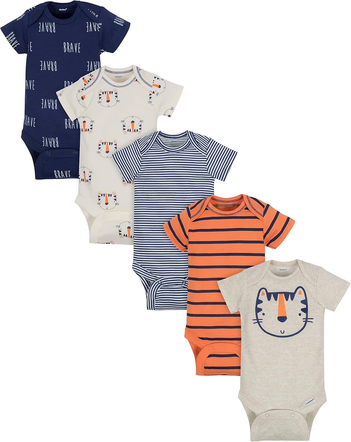 Gerber baby-boys 5-pack Variety Onesies Bodysuits: Clothing