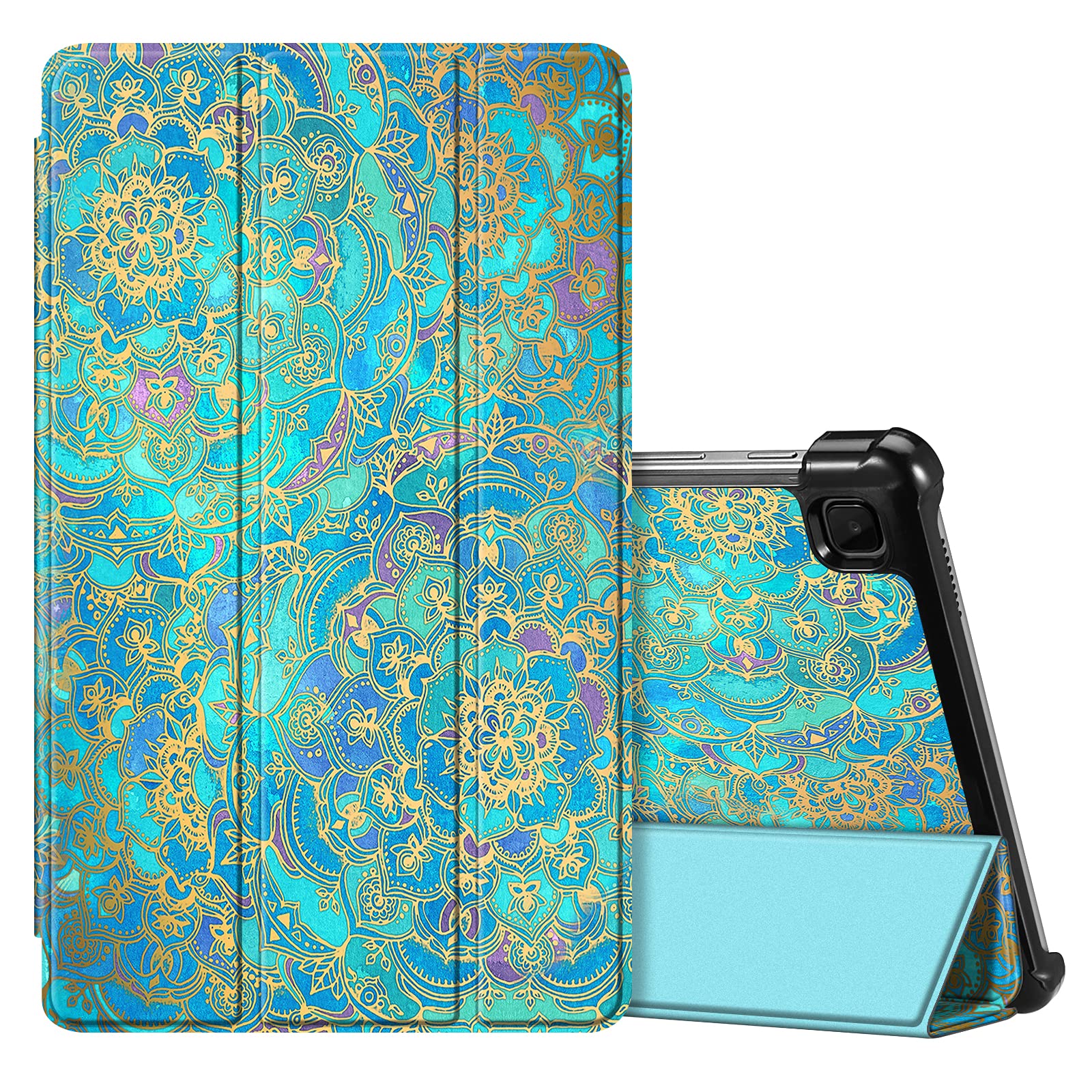 Fintie Slim Case for Samsung Galaxy Tab A7 Lite 8.7 Inch 2021 Model (SM-T220/T225/T227), Ultra Thin Lightweight Hard Back Shell Tri-Fold Stand Cover, Shades of Blue
