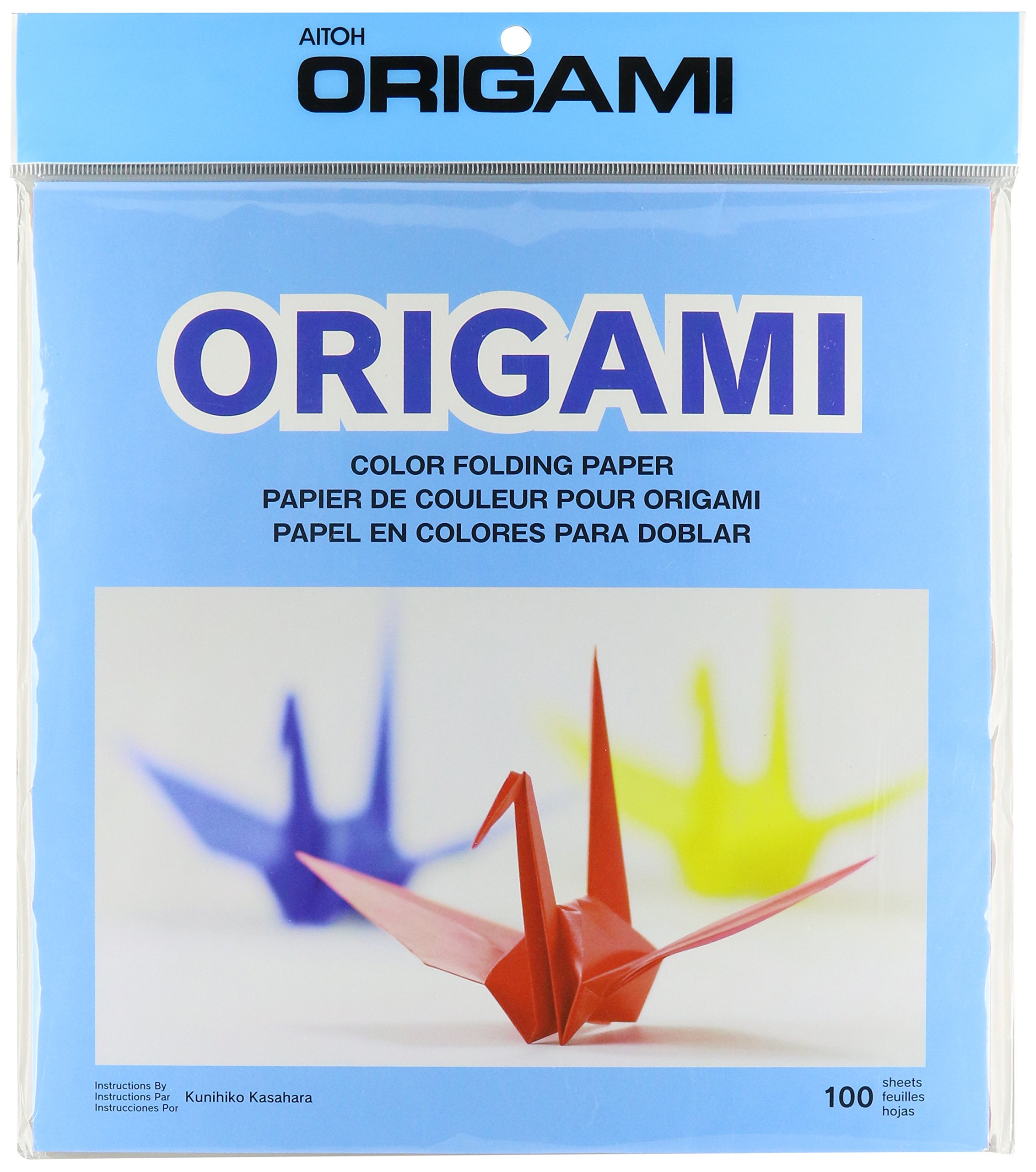 Aitoh OG-6 Origami Paper x 9.75-inch 100 Sheets-Assorted Colors