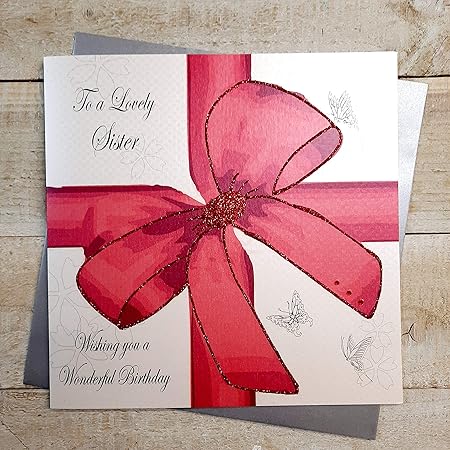 Bianco Carte Cotone Cartolina D Auguri Per La Moglie Fatto A Mano Di Grandi Dimensioni Ciclo Di Progettazione E Il Testo Inglese Una Suora Incantevole Per Wishing You A Compleanno Meravigliosa Rosso