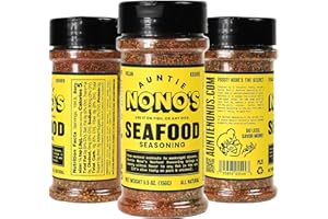 AUNTIE NONO'S Auntie Nono’s All-Natural Seafood Seasoning - Savory Citrus Fish Rub with Lemon, Paprika, Celery and Mustard, 5.5 oz.