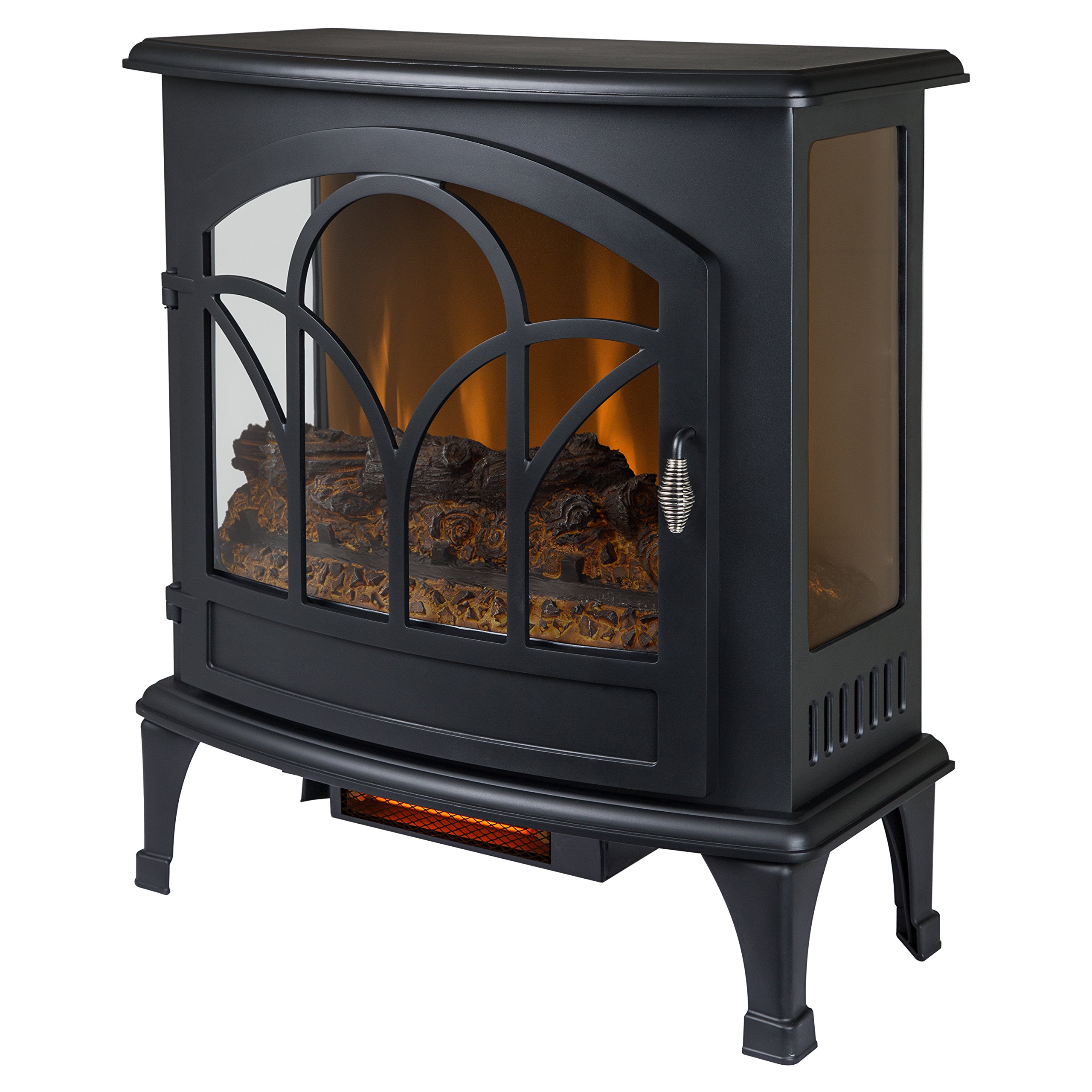 Muskoka Curved Front 25" Infrared Panoramic Electric Stove-Black
