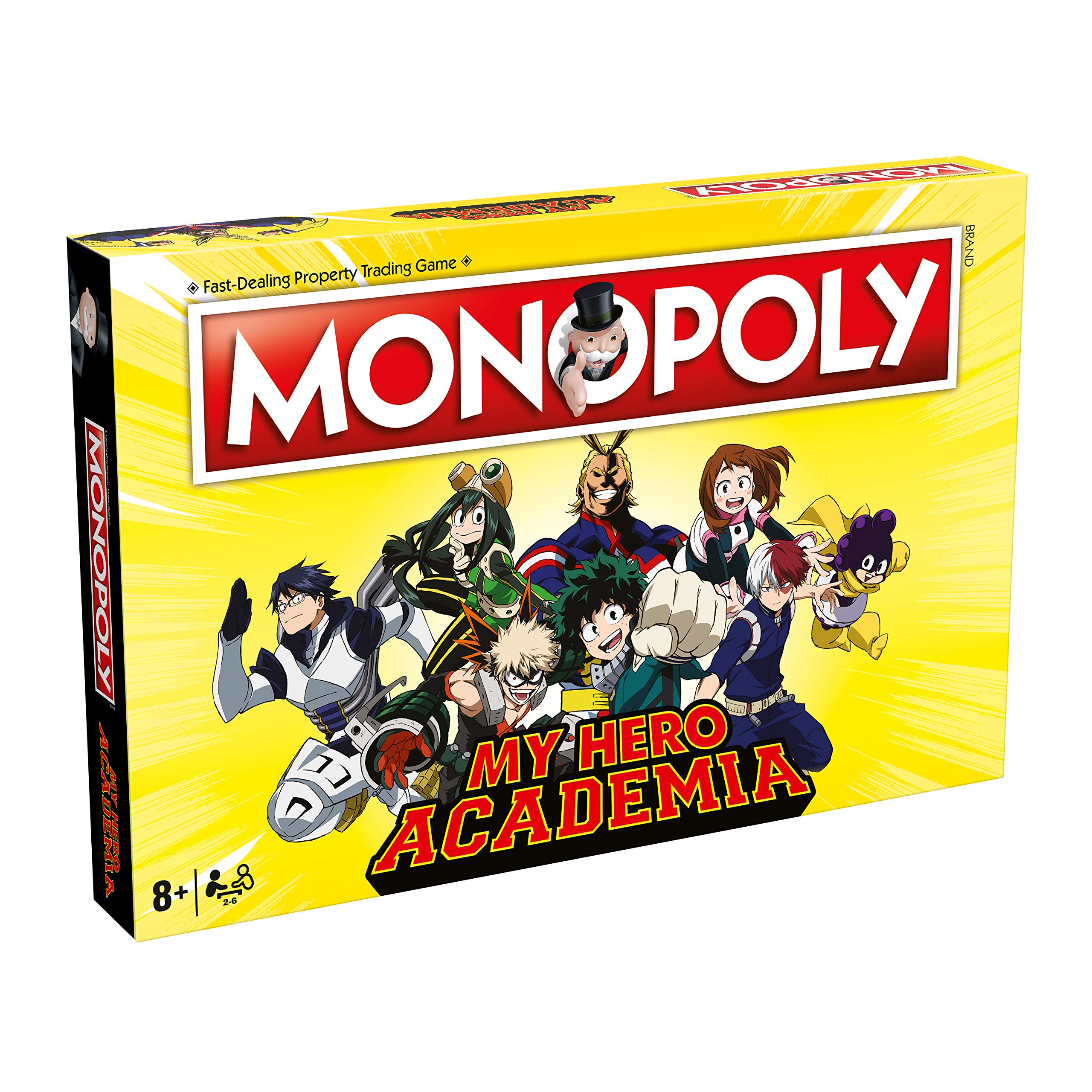 My Hero Academia Monopoly Board Game English Edition, 2-6 players family board game for ages 8 and up