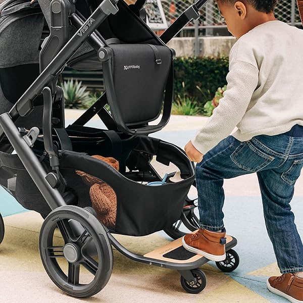 UPPABABY PIGGYBACK RIDE-ALONG BOARD FOR VISTA, VISTA V2, AND VISTA V3 STROLLERS / QUICK ATTACHMENT FOR CHILDREN TO STAND + STROLL / 55 LBS. WEIGHT CAPACITY