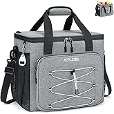 RealCool Soft Cooler Bag 35/45Can, Collapsible Cooler Insulated Leak Proof, Large Lunch Box for Men Women, Soft-Sided Cooler for Picnic, Grocery, Beach, Camping, Travel