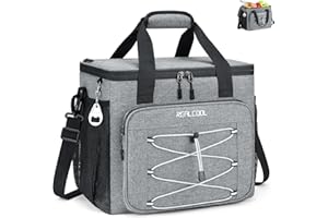 RealCool Soft Cooler Bag 35/45Can, Collapsible Cooler Insulated Leak Proof, Large Lunch Box for Men Women, Soft-Sided Cooler 