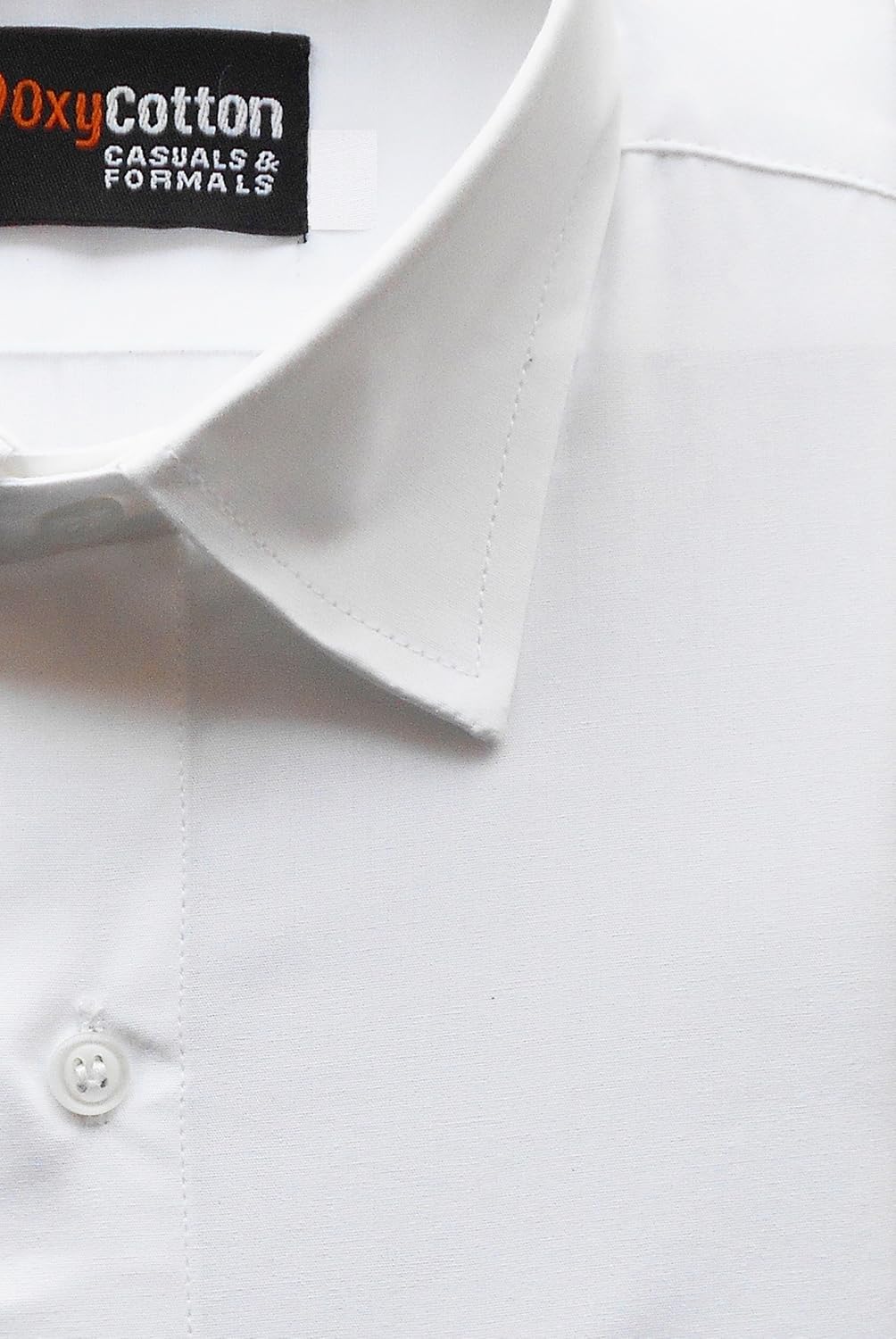 selection men's cotton half sleeve shirts, white color
