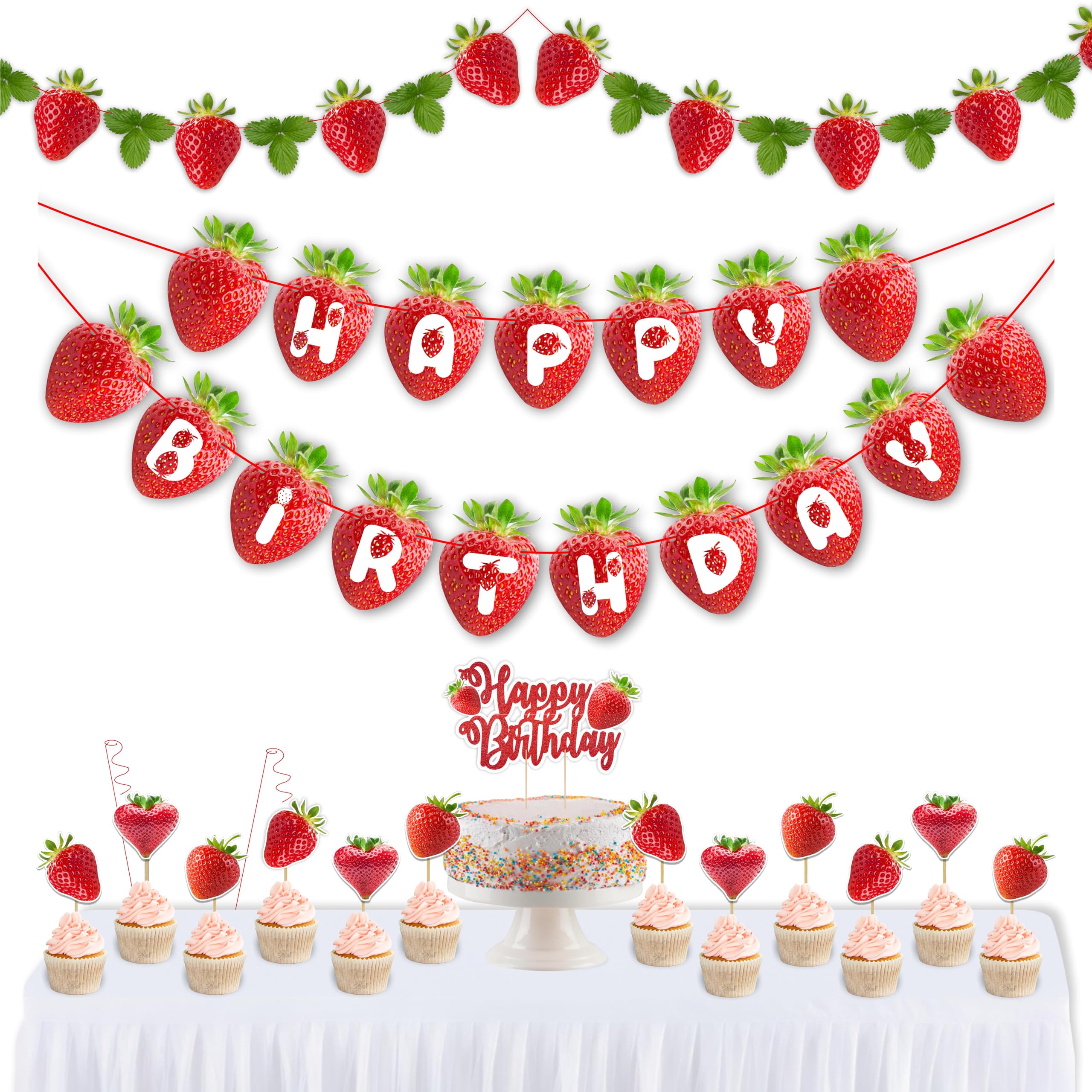 Seyal® Real Strawberry Theme Birthday Party Supplies