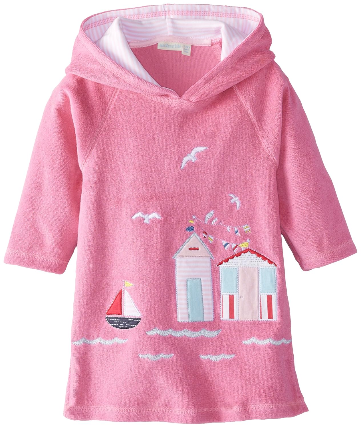towelling hooded pull on