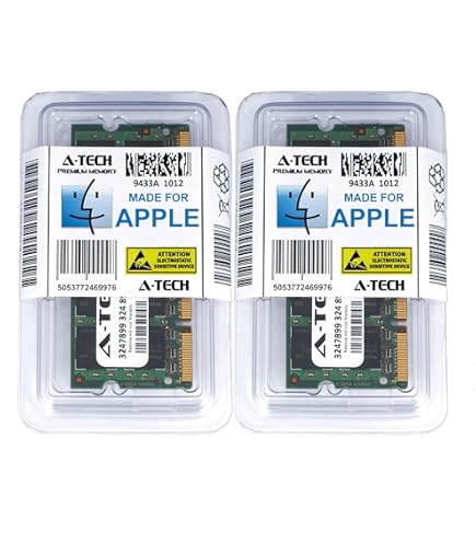 A-Tech 4GB (2x2GB) DDR2 667MHz SODIMM PC2-5300 1.8V CL5 200-Pin
