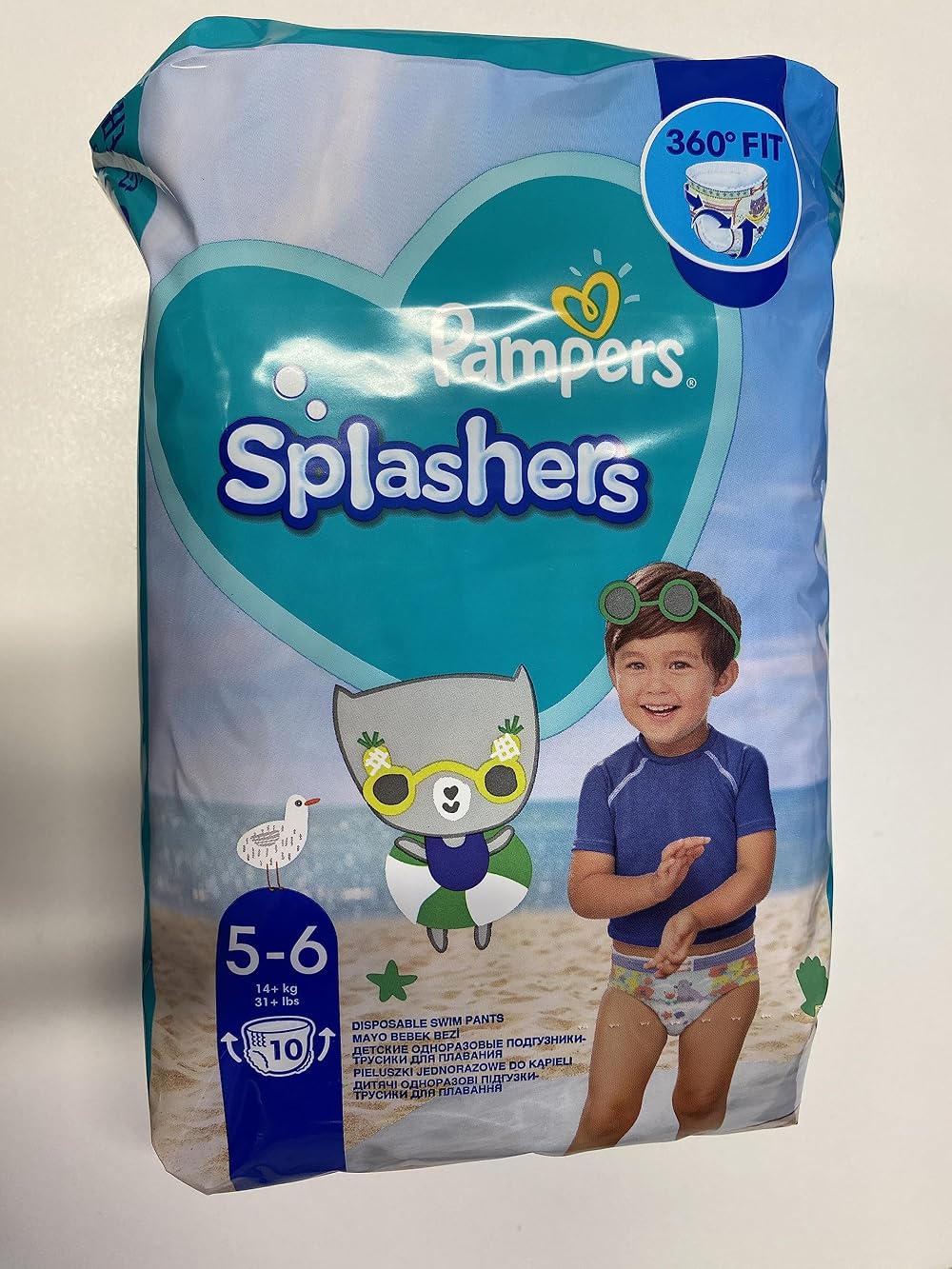Pampers Splashers Disposable Swimming Nappies Size 5-6 10 Pants