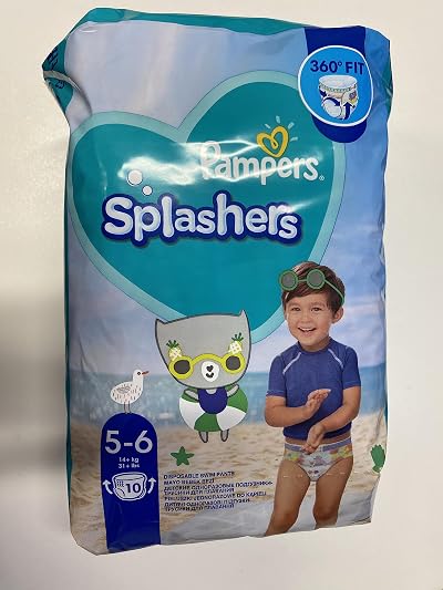 Pampers Splashers Disposable Swimming Nappies Size 5-6 10 Pants