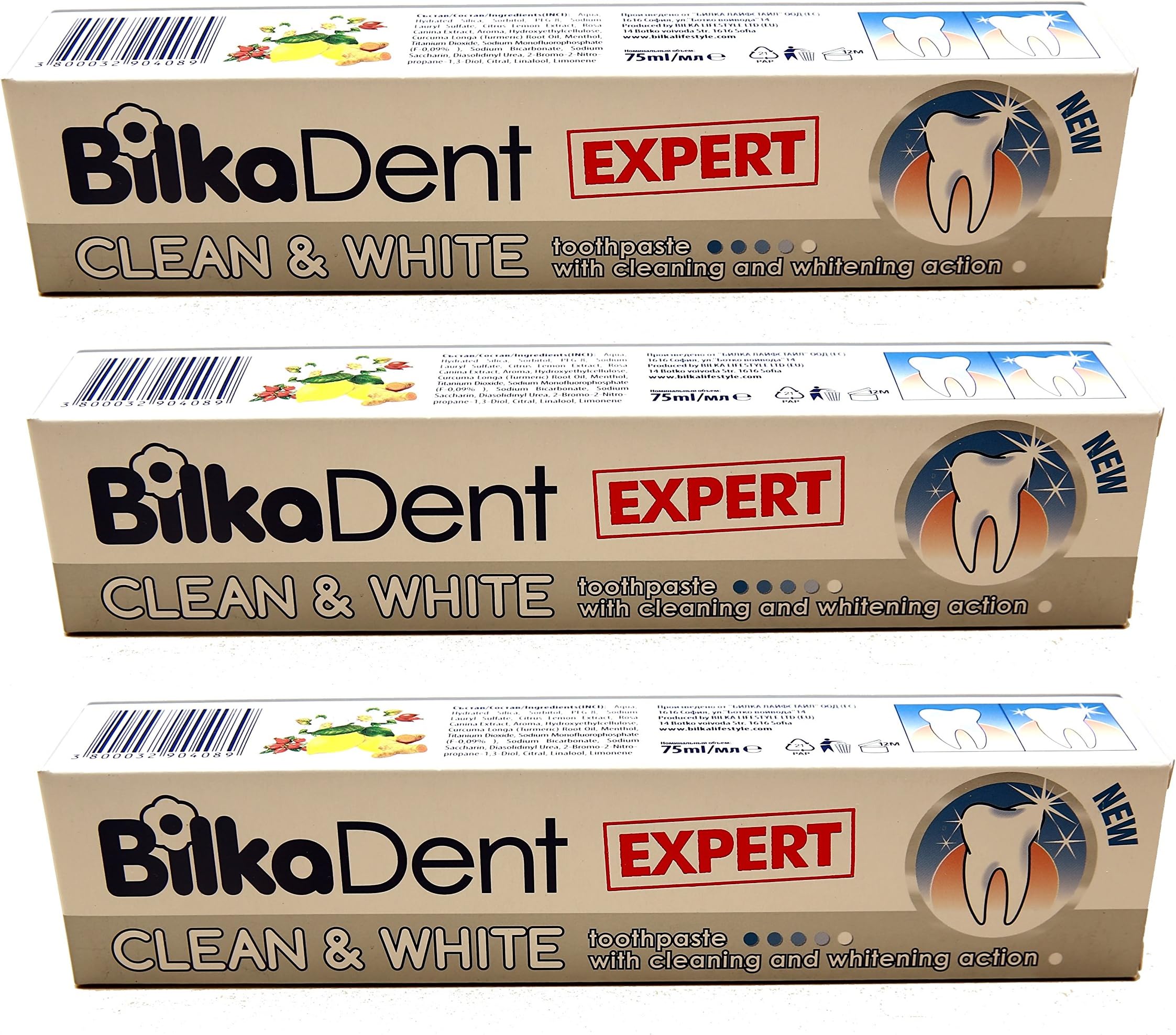 Bilka Dent Expert Clean & White Toothpaste Stain Whitening Toothpaste