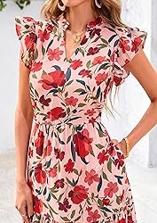 PRETTYGARDEN Women's 2025 Summer Floral Midi Dress