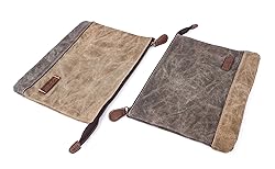 Gootium Waxed Canvas Zip Pouch Set - Zippered