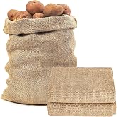 MAQIHAN Burlap Bags for Plants - 2 PCS Large Burlap Sack, 18.5 x 27.5 Inch | Potato Sacks, Gunny Sacks for Potato Storage, Sa