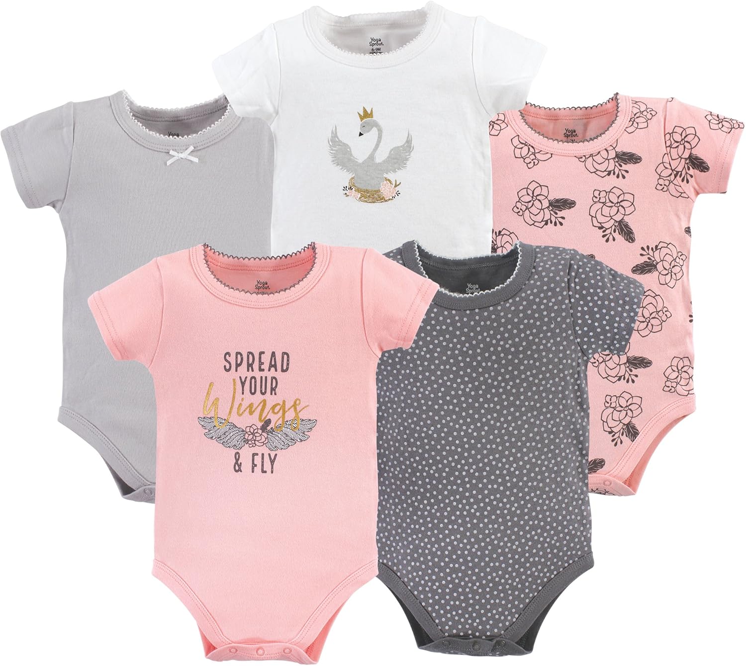 Yoga Sprout Unisex Baby Cotton Bodysuits: Clothing