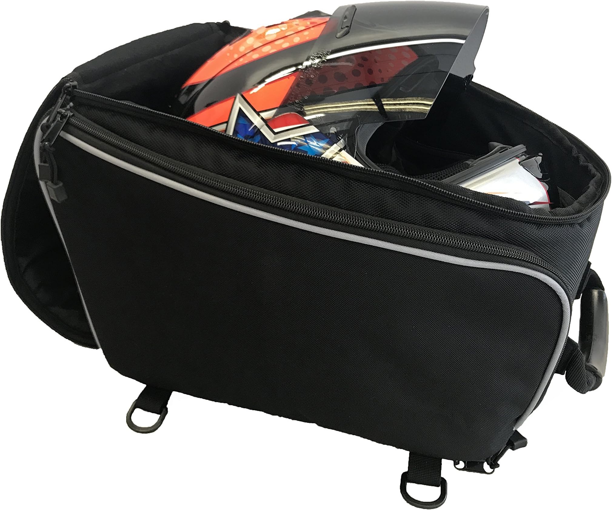 Deluxe Motorcycle Helmet Backpack Bag - Premium Quality Durable Helmet Storage Bag - Portable Removable Faceshield Protective Pouch - Sports, Motorbike Riders with Carrying Handle & Straps
