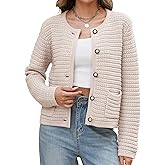 DZJYCJ Womens Open Front Cardigan Sweaters 2025 Fall Winter Button Down Long Sleeve Chunky Knit Cardigans