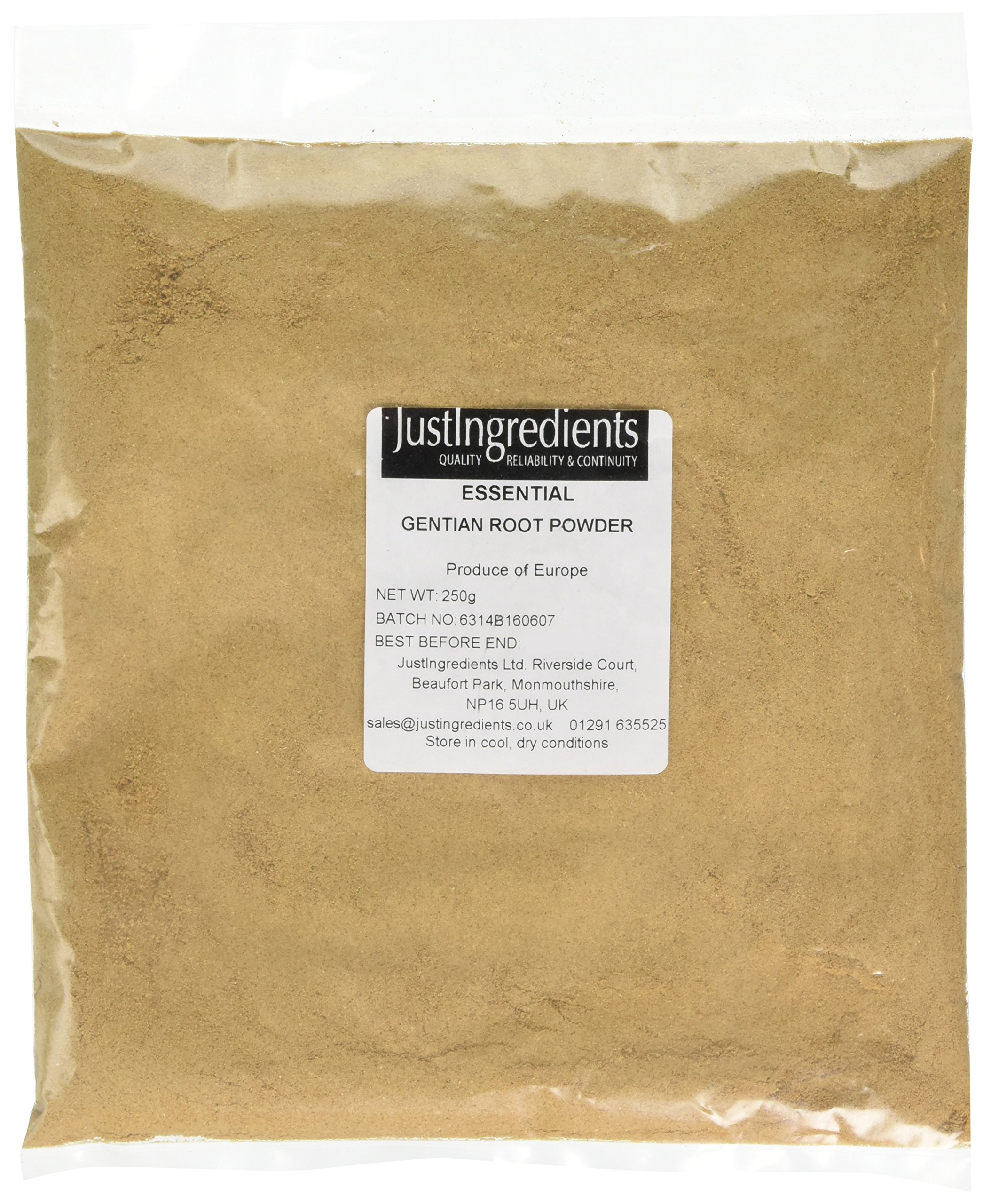 JustIngredients Essentials Gentian Root Powder, 250 g