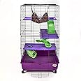 Kaytee My First Home Deluxe Multi-Level Habitat with Casters for Pet Ferrets 24" x 24" x 41.5"